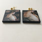 Sappho painting by Carl Agricola, sustainable wood earrings