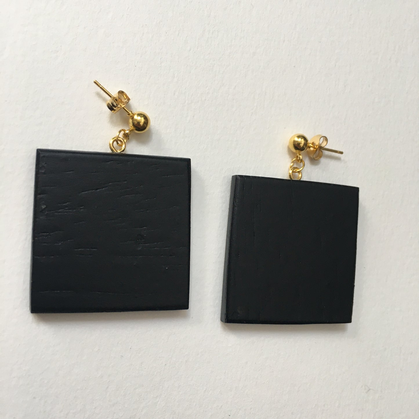 Museum-Inspired Sustainable Earrings Sappho painting by Carl Agricola, sustainable wood earrings Obljewellery