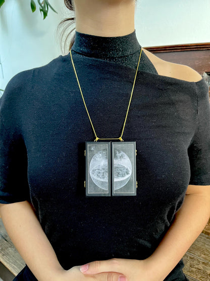 Museum-Inspired Sustainable Necklace The Garden of Earthly Delights: A Wearable 3D Triptych Obljewellery