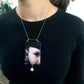 Baroque Italian art necklace with pearl