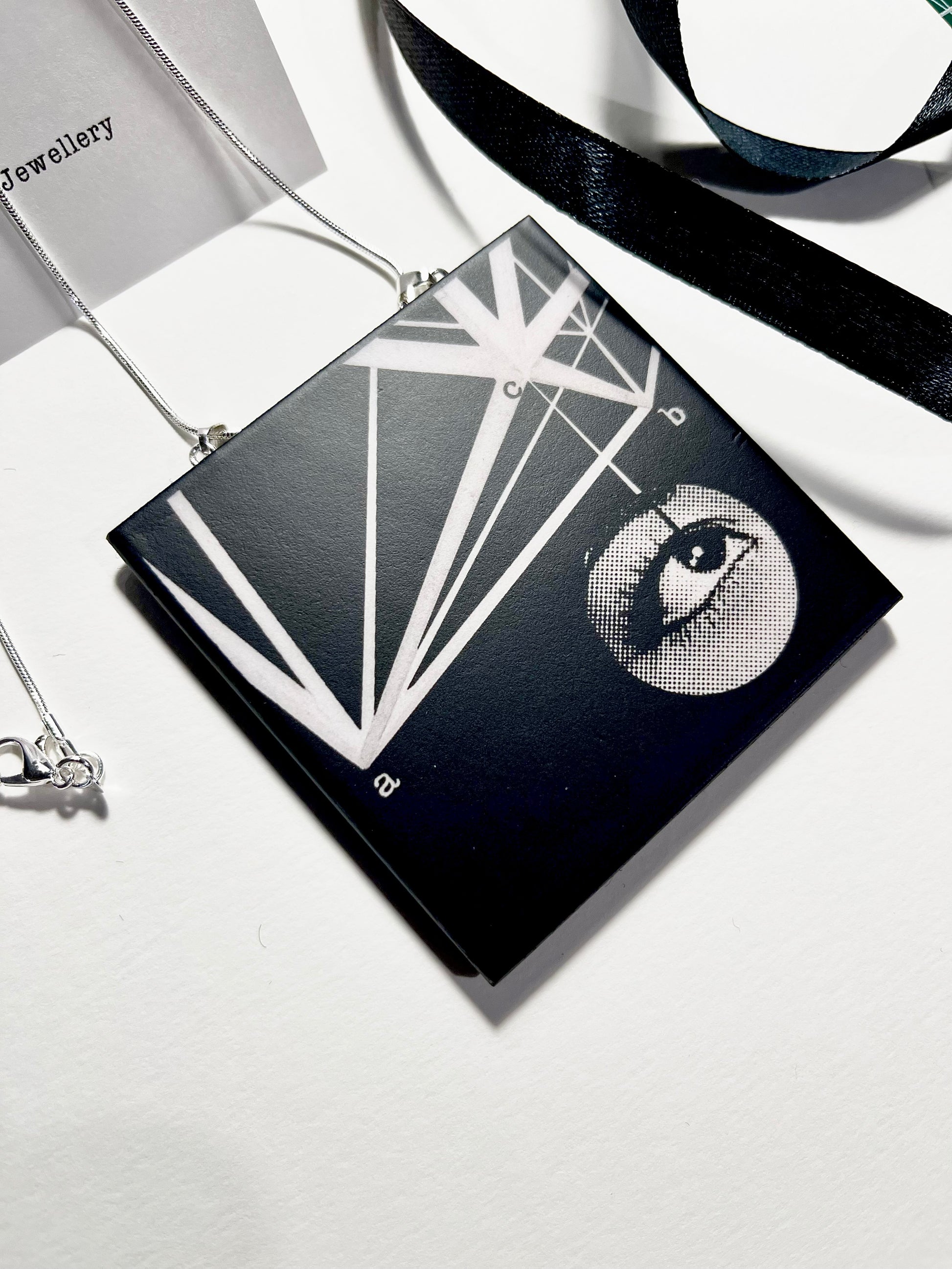 Museum-Inspired Sustainable Necklace Geometric Design Necklace Obljewellery