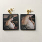 Sappho painting by Carl Agricola, sustainable wood earrings