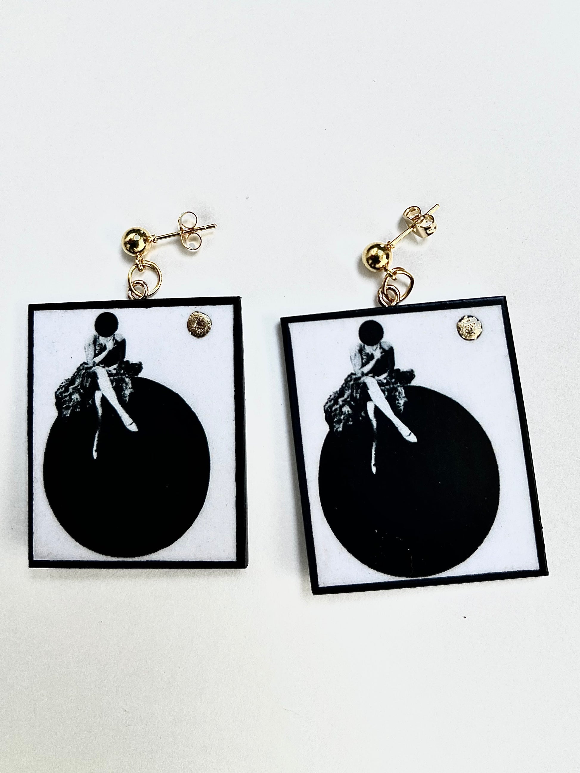 Museum-Inspired Sustainable Earrings Minimalist Bauhaus Wooden Drop Earrings - Sustainable Art Jewelry Obljewellery