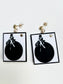 László Moholy-Nagy art earrings in sustainable wood