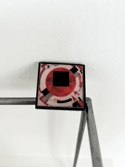 Museum-Inspired Sustainable Rings El Lissitzky Geometric Art Statement Ring – Handmade Sustainable Wood Jewelry Obljewellery