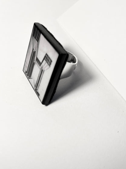Museum-Inspired Sustainable Rings El Lissitzky sustainable art ring Obljewellery