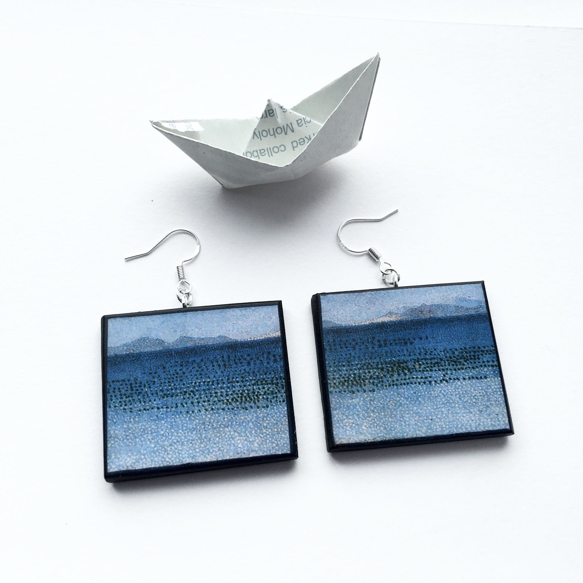 Museum-Inspired Sustainable Earrings Sea art earrings Obljewellery