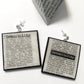 Thesaurus book page earrings