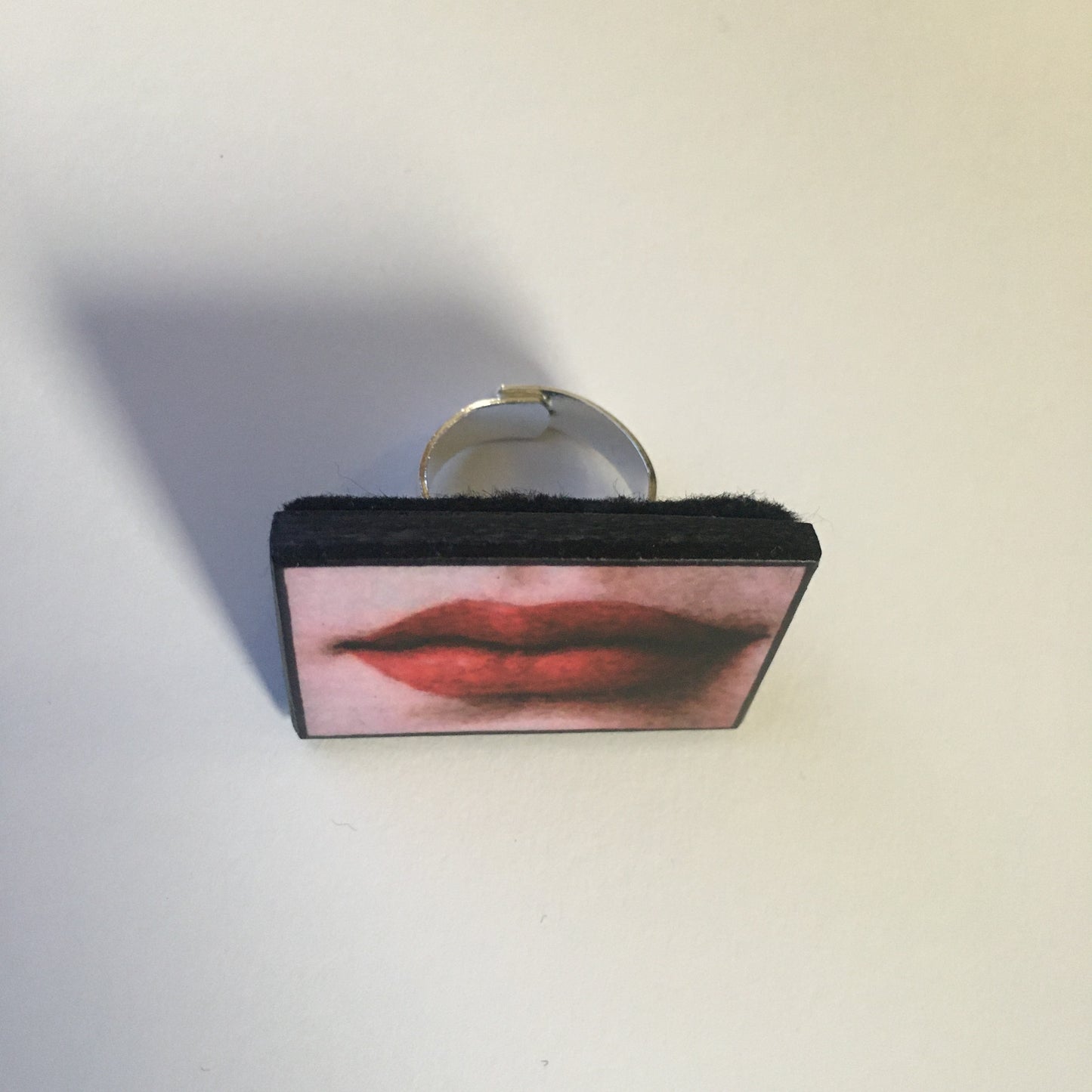 Museum-Inspired Sustainable Rings Lips ring handmade from sustainable wood Obljewellery