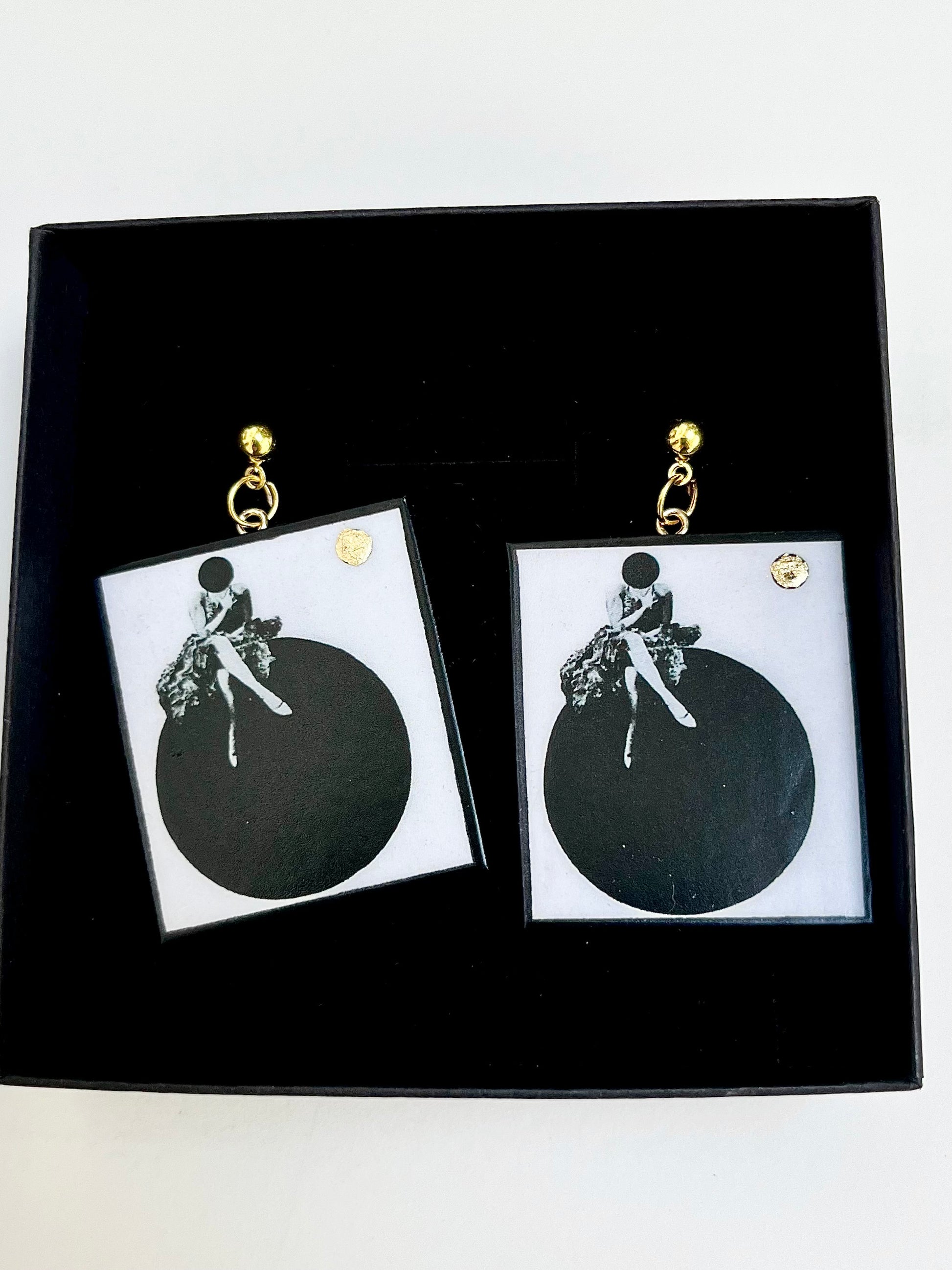 Museum-Inspired Sustainable Earrings Minimalist Bauhaus Wooden Drop Earrings - Sustainable Art Jewelry Obljewellery
