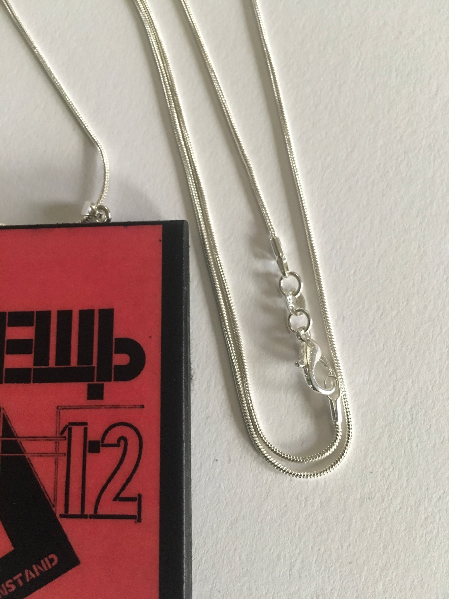 Museum-Inspired Sustainable Necklace El Lissitzky, Object magazine cover necklace pendant Obljewellery