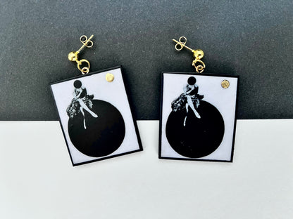Museum-Inspired Sustainable Earrings Minimalist Bauhaus Wooden Drop Earrings - Sustainable Art Jewelry Obljewellery
