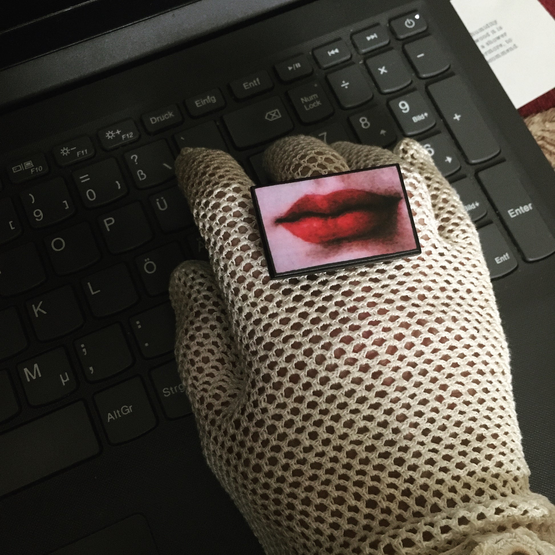 Museum-Inspired Sustainable Rings Lips ring handmade from sustainable wood Obljewellery