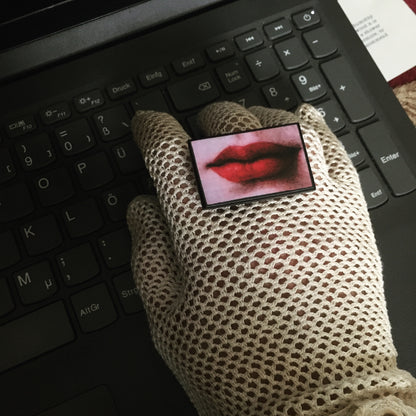 Museum-Inspired Sustainable Rings Lips ring handmade from sustainable wood Obljewellery