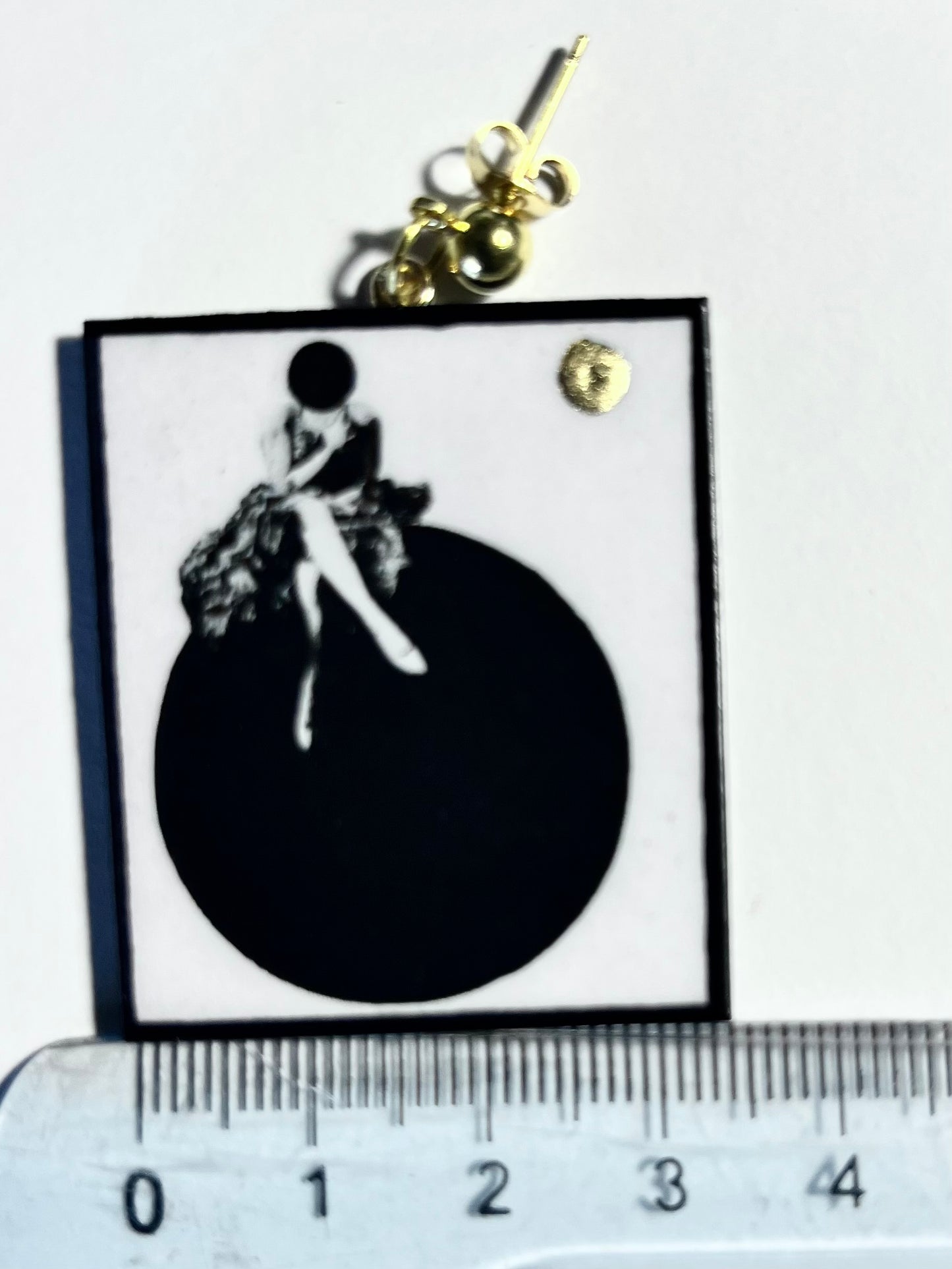 László Moholy-Nagy art earrings in sustainable wood