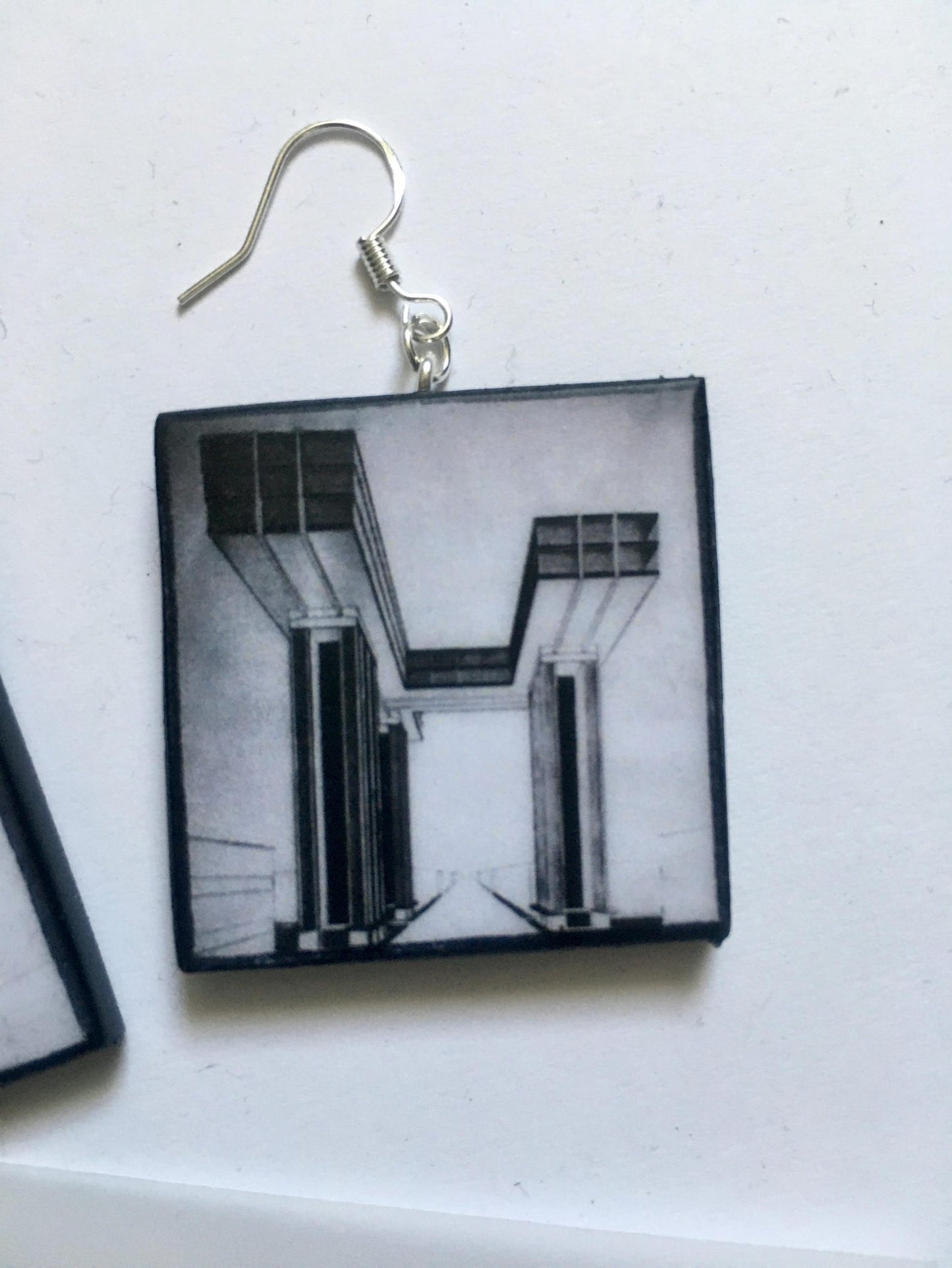 Museum-Inspired Sustainable Earrings El Lissitzky architecture earrings Obljewellery