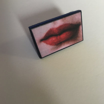 Museum-Inspired Sustainable Rings Lips ring handmade from sustainable wood Obljewellery
