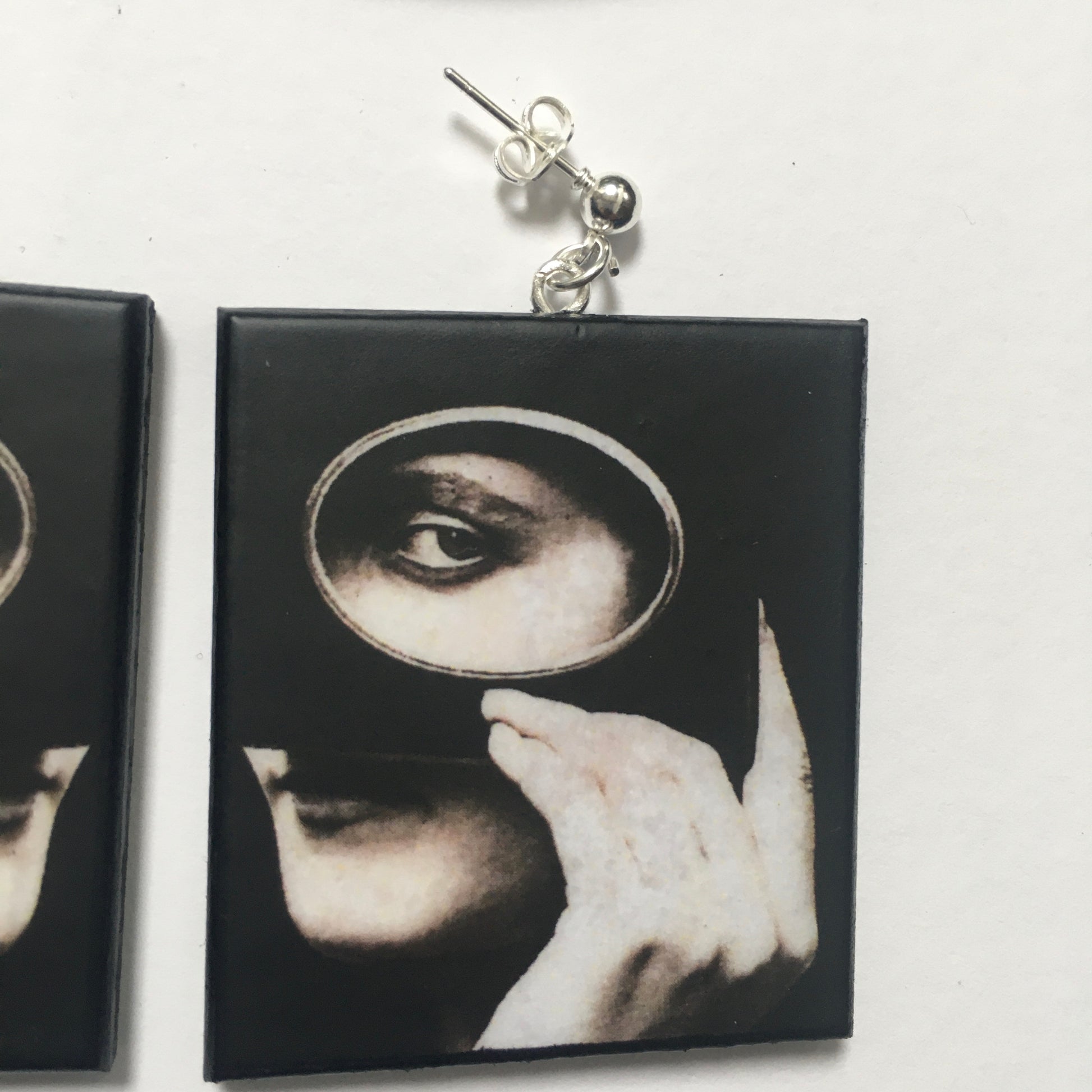 Museum-Inspired Sustainable Earrings Mysterious gaze earrings Obljewellery