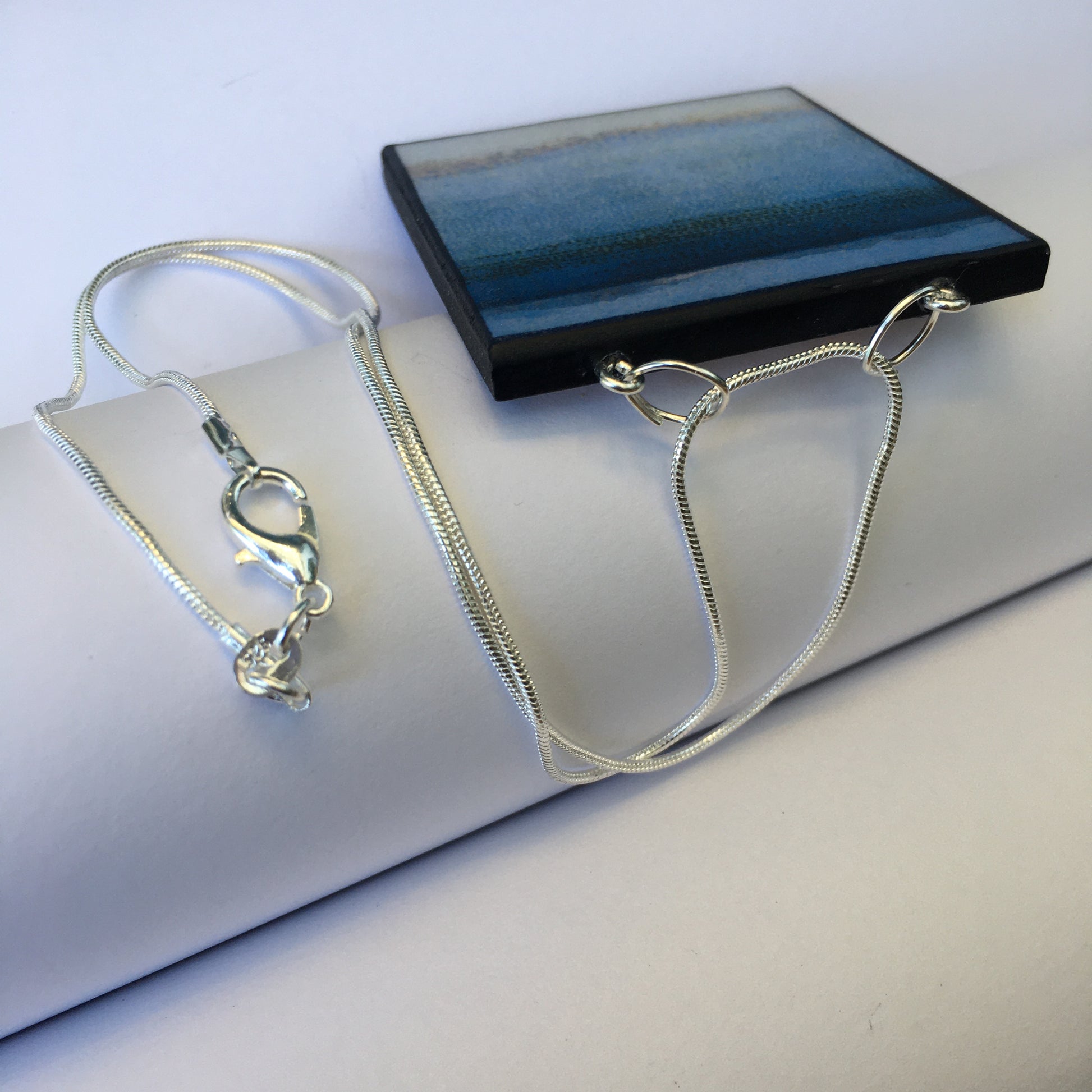 Museum-Inspired Sustainable Necklace The Golden Island wood and silver necklace Obljewellery