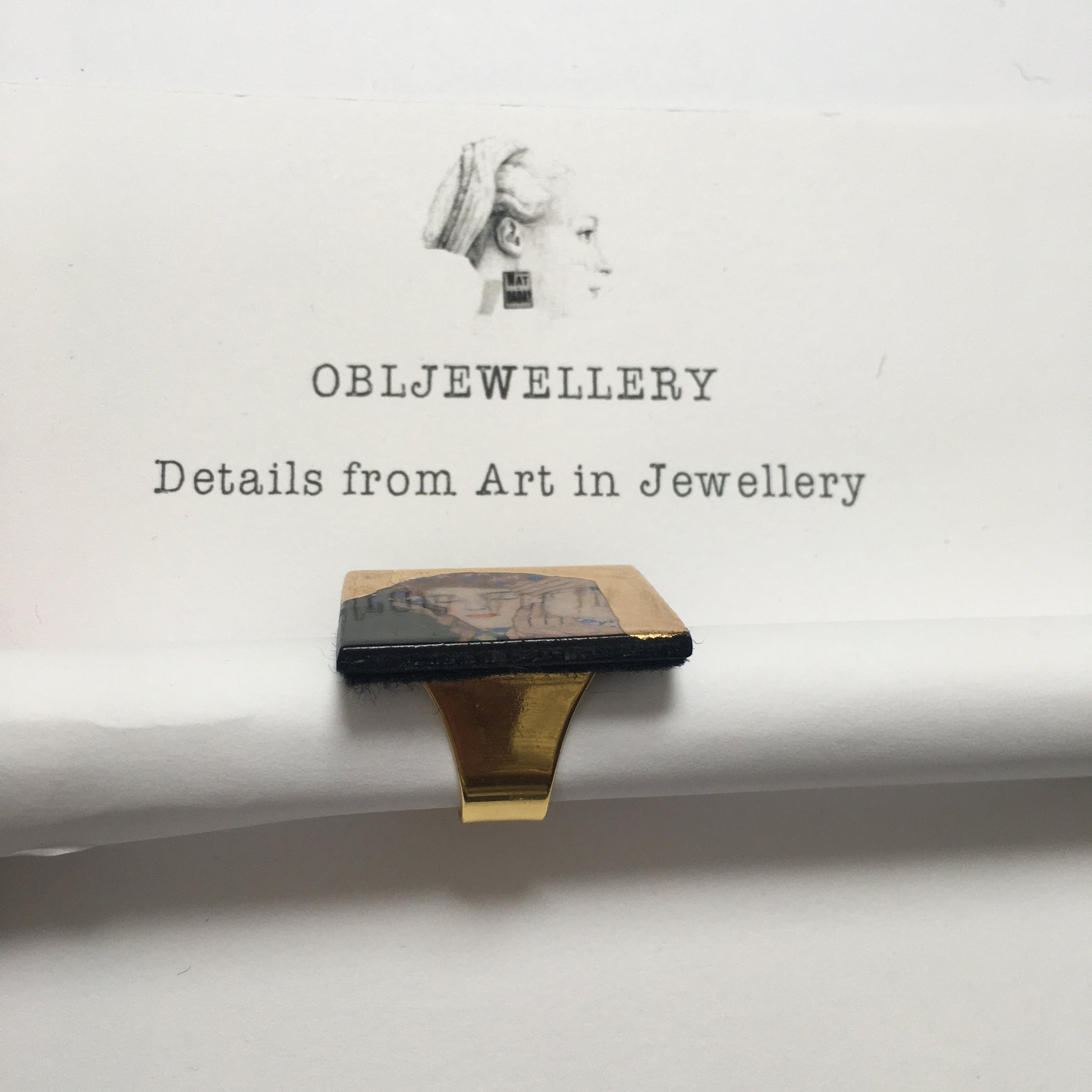 Museum-Inspired Sustainable Rings Klimt inspired promise ring Obljewellery