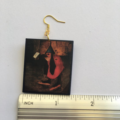 Museum-Inspired Sustainable Earrings Hieronymus Bosch art details earrings Obljewellery