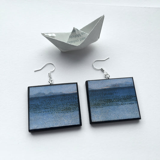 Museum-Inspired Sustainable Earrings Neo Impressionism art earrings Obljewellery