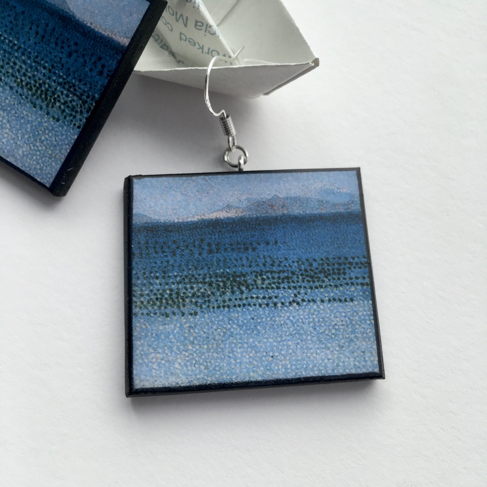 Museum-Inspired Sustainable Earrings Neo Impressionism art earrings Obljewellery