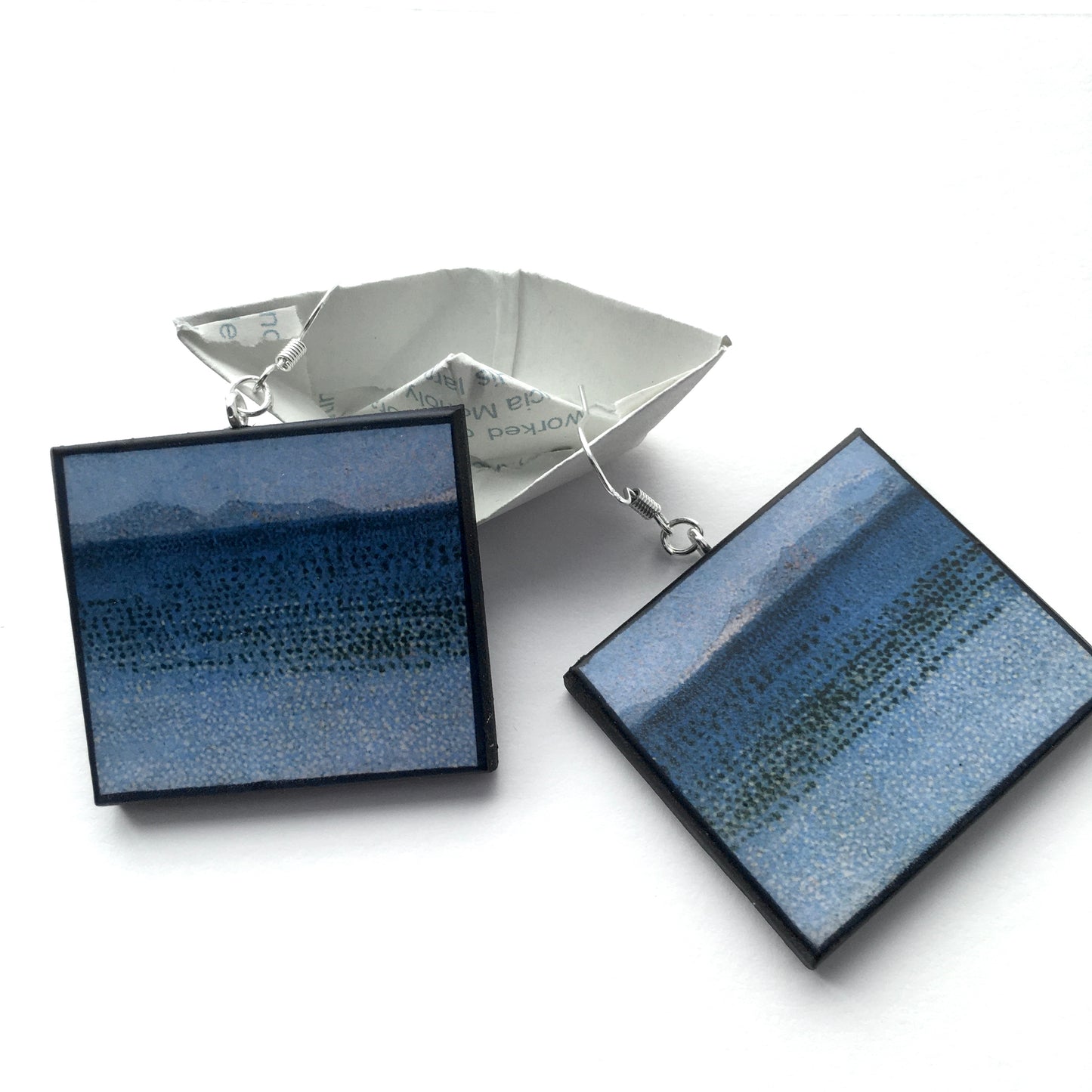 Museum-Inspired Sustainable Earrings Neo Impressionism art earrings Obljewellery