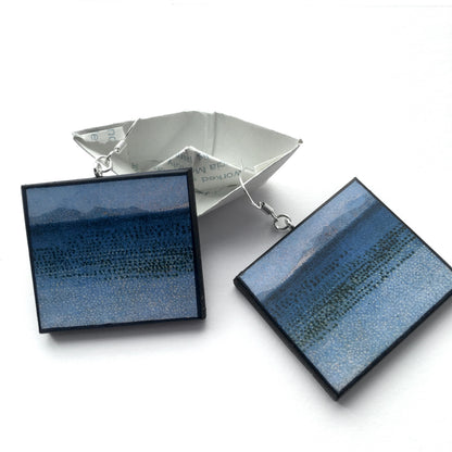 Museum-Inspired Sustainable Earrings Neo Impressionism art earrings Obljewellery