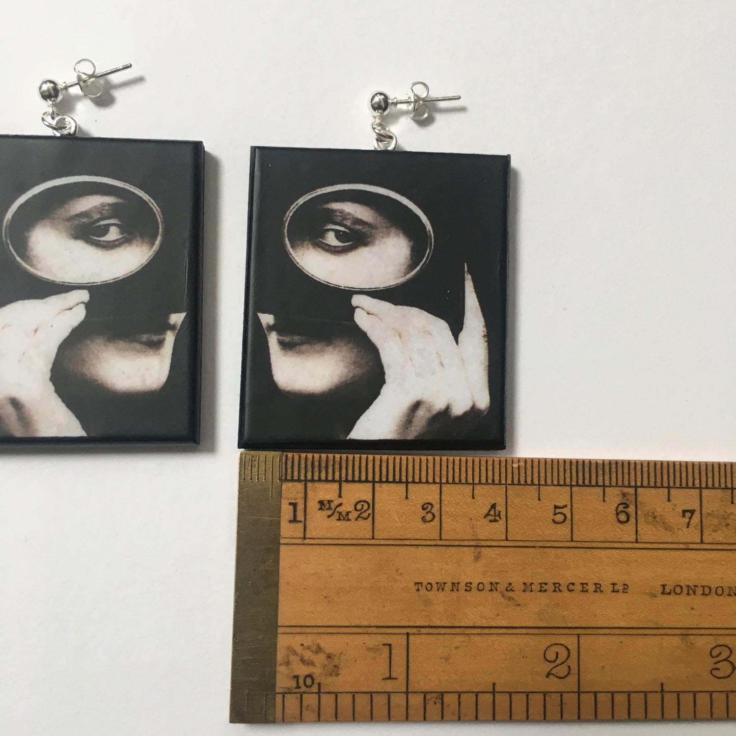 Museum-Inspired Sustainable Earrings Mysterious gaze earrings Obljewellery