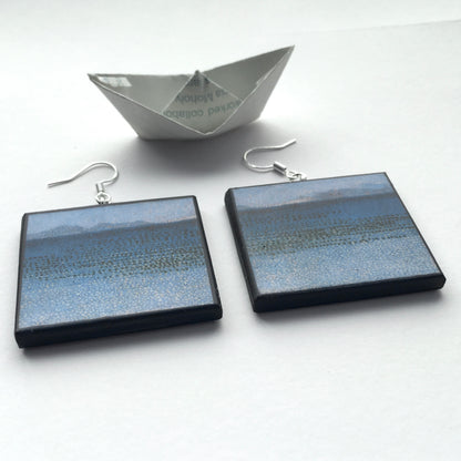 Museum-Inspired Sustainable Earrings Neo Impressionism art earrings Obljewellery