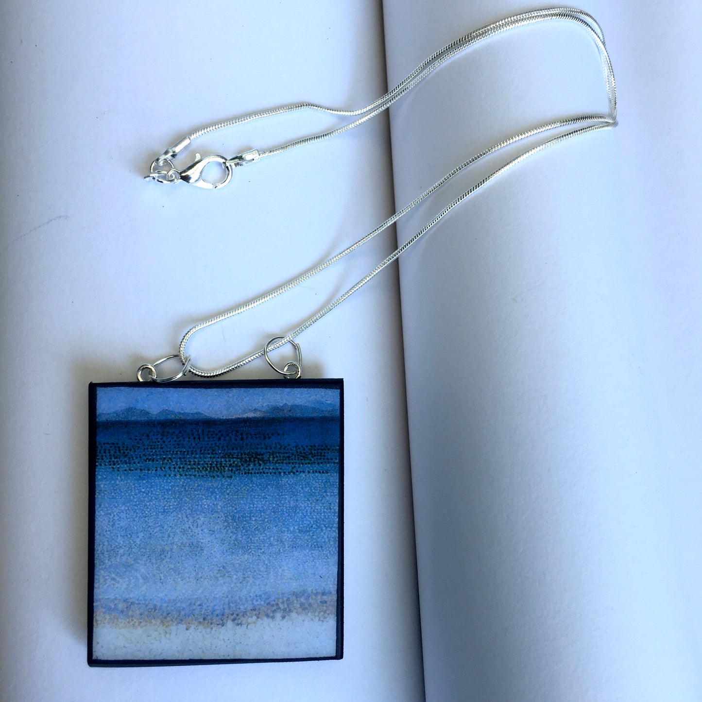 Museum-Inspired Sustainable Necklace The Golden Island wood and silver necklace Obljewellery