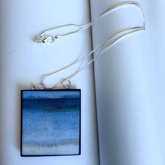 Museum-Inspired Sustainable Necklace The Golden Island wood and silver necklace Obljewellery