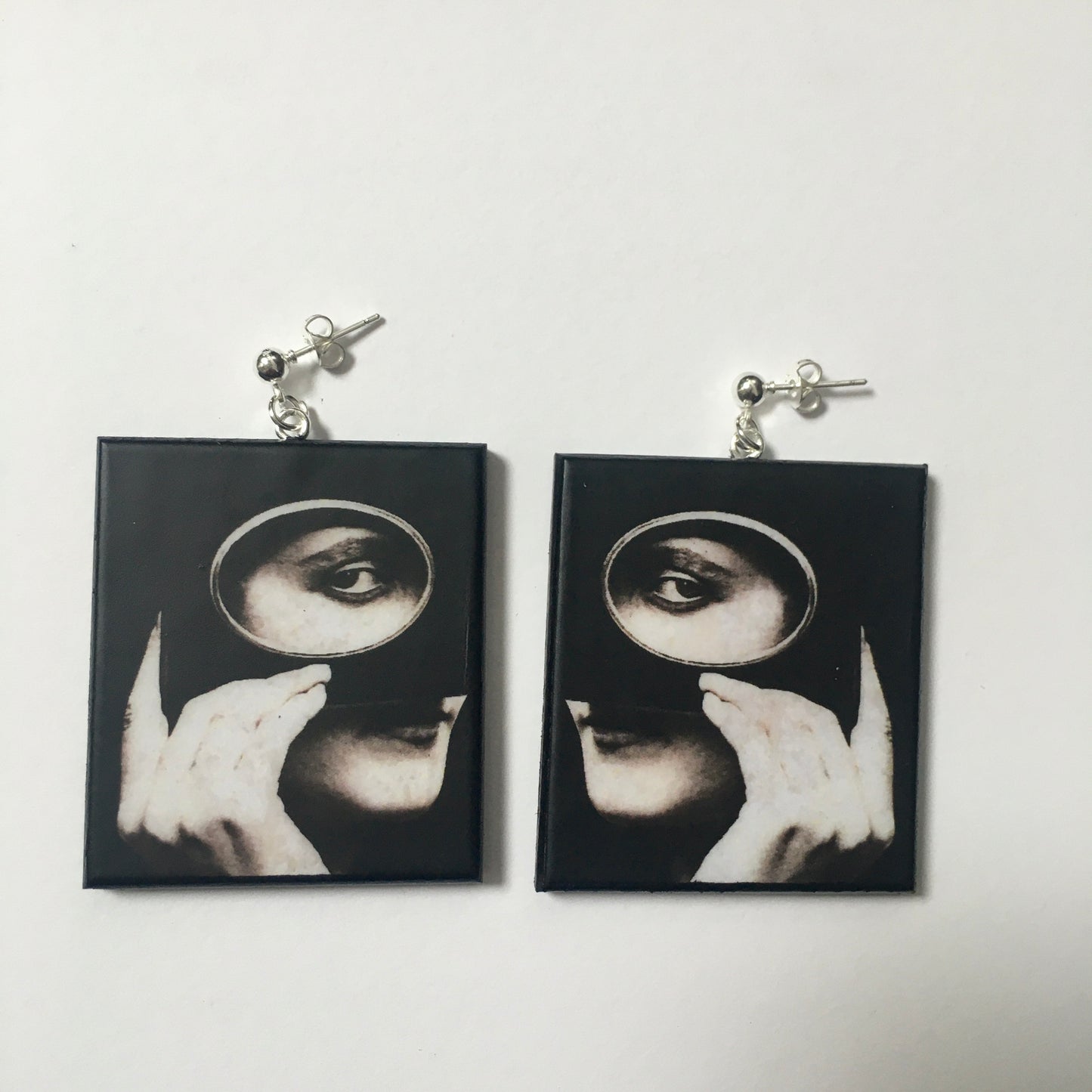 Museum-Inspired Sustainable Earrings Mysterious gaze earrings Obljewellery