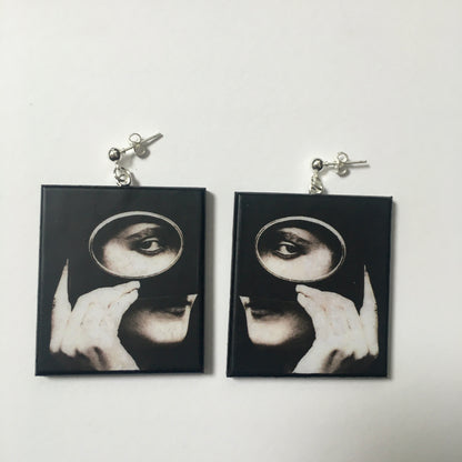 Museum-Inspired Sustainable Earrings Mysterious gaze earrings Obljewellery