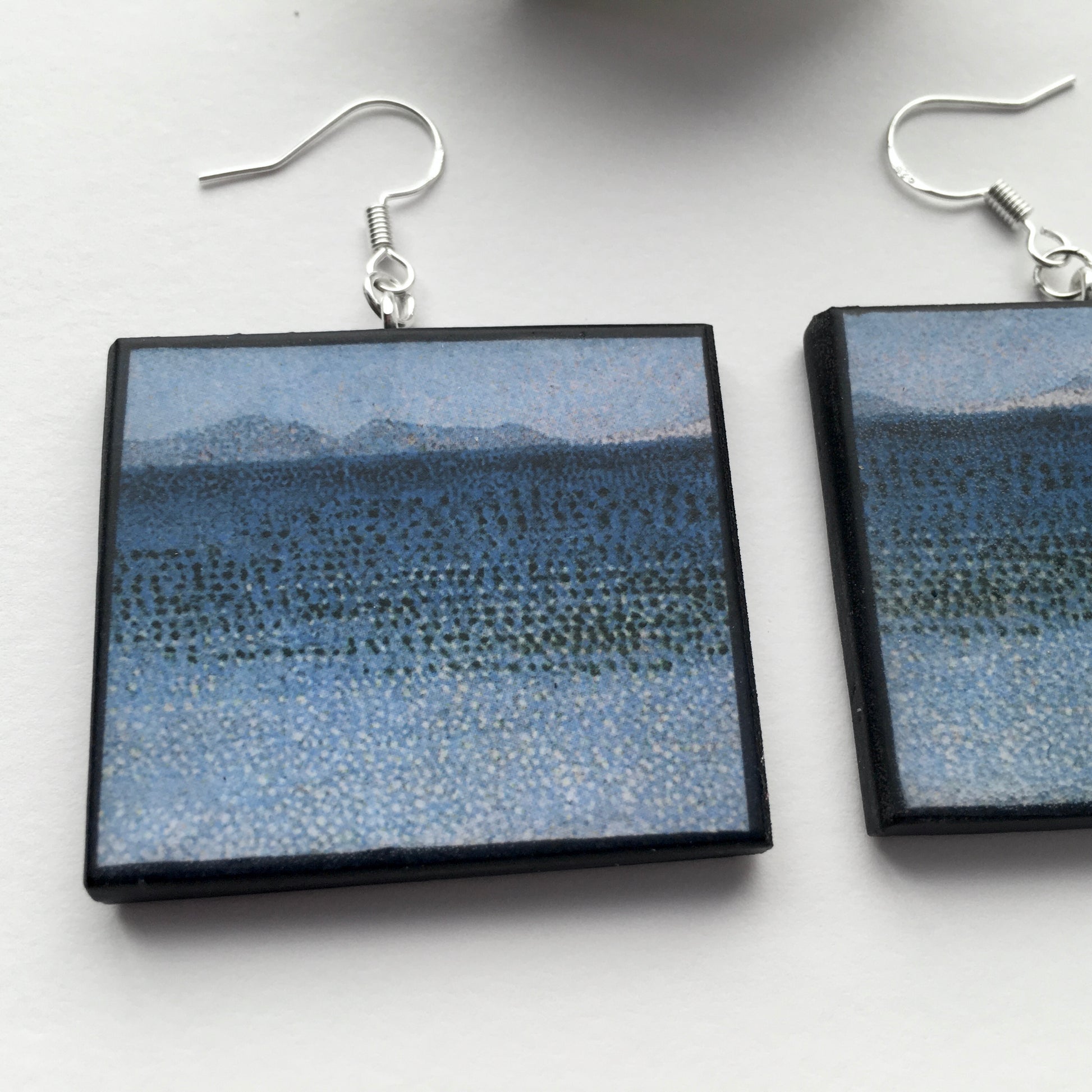 Museum-Inspired Sustainable Earrings Neo Impressionism art earrings Obljewellery