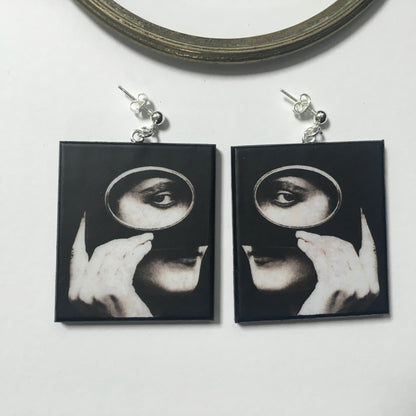 Museum-Inspired Sustainable Earrings Mysterious gaze earrings Obljewellery