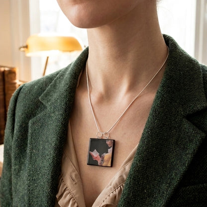 Museum-Inspired Sustainable Necklace Fragonard Young Girl Reading - Rococo Art Necklace Pendant Obljewellery