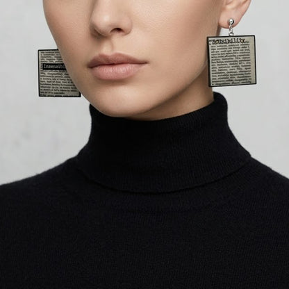 Sensibility Insensibility Thesaurus Word Wood Earrings