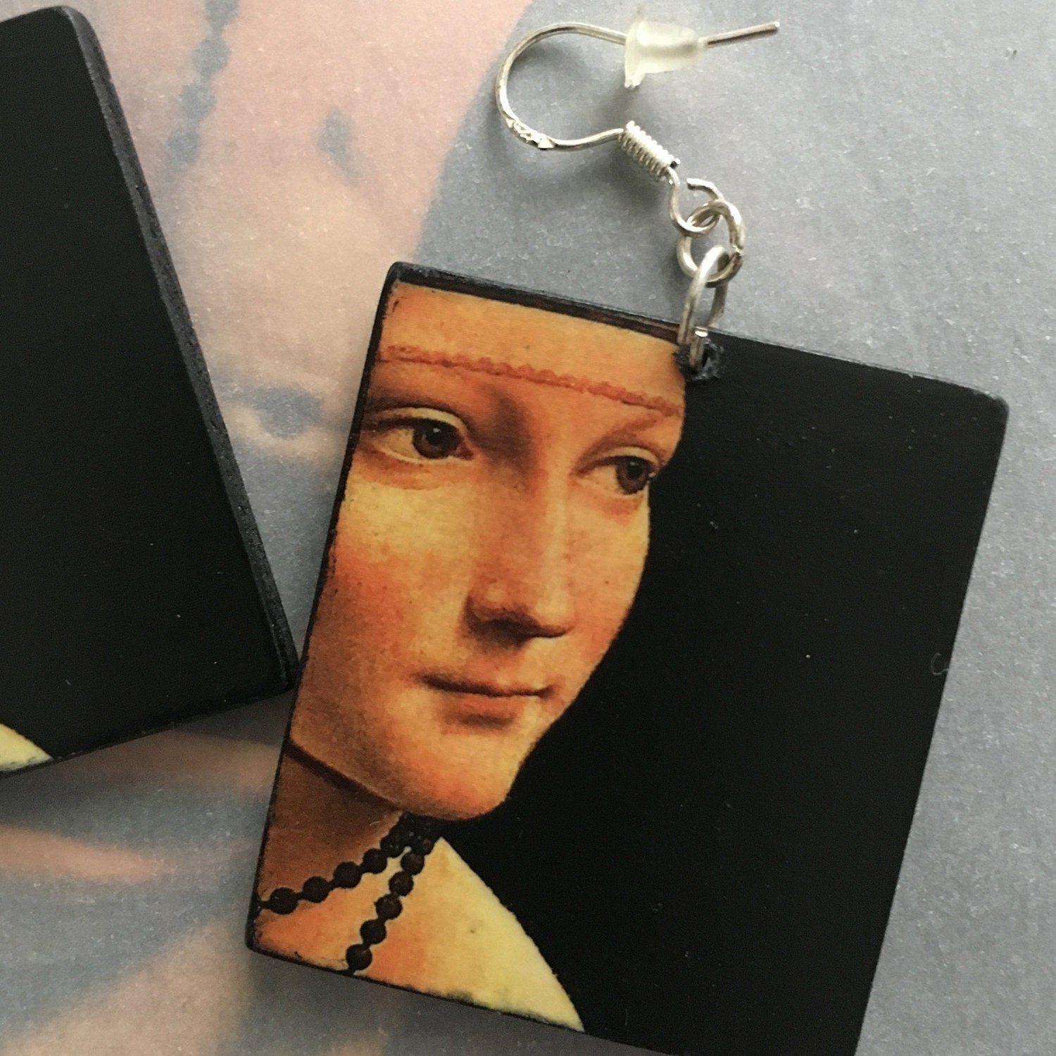 Museum-Inspired Sustainable Earrings Leonardo da Vinci earrings, sustainable gift. Obljewellery