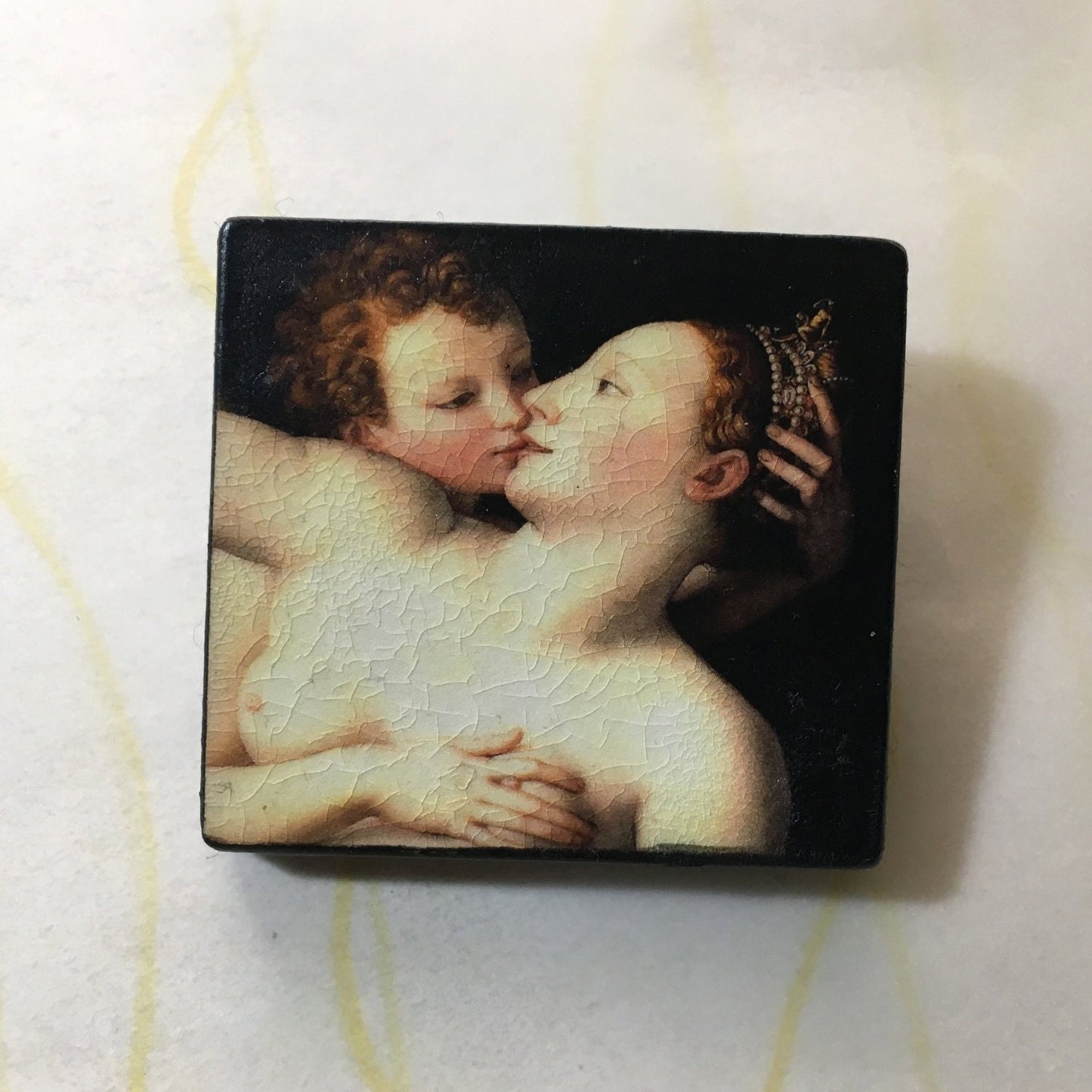 Nude  Art Renaissance pin brooch.
