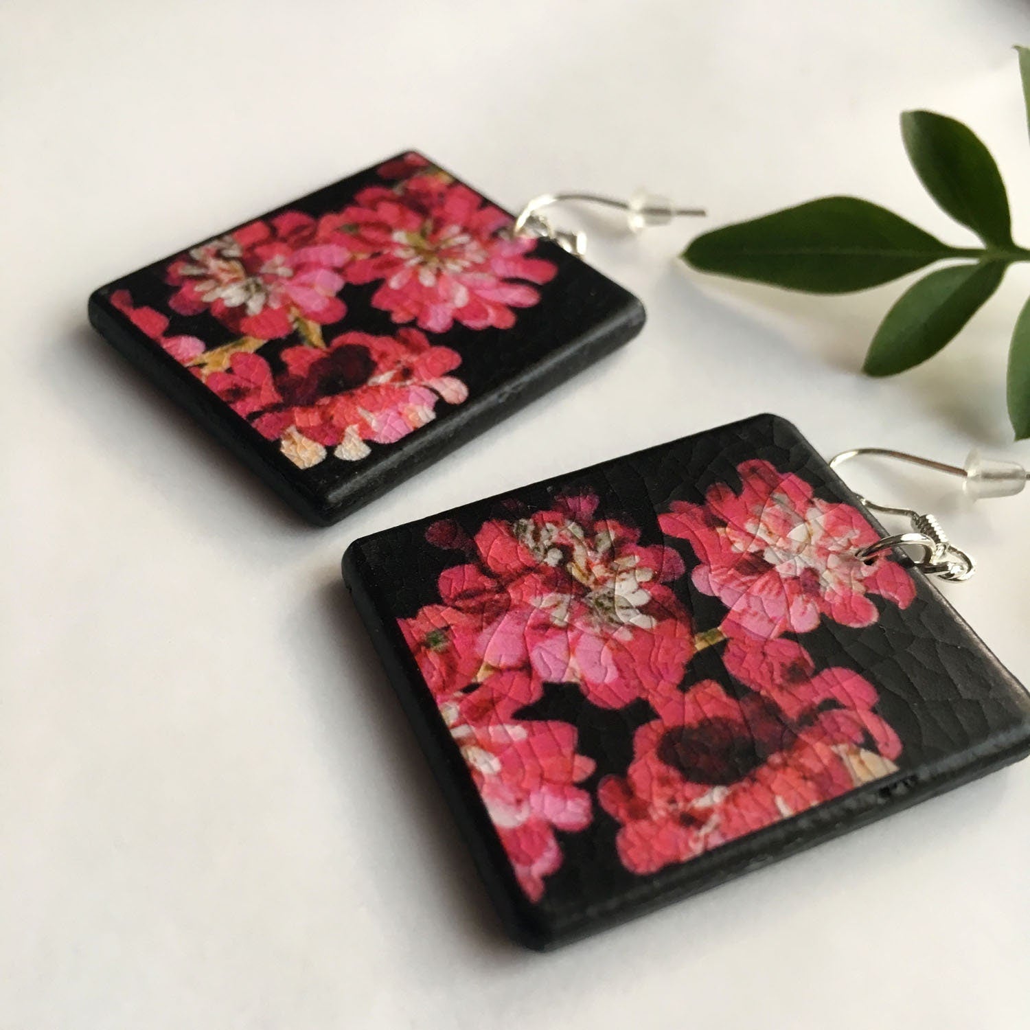 Museum-Inspired Sustainable Earrings Mary Delany, floral earrings, sustaiable gift. Obljewellery