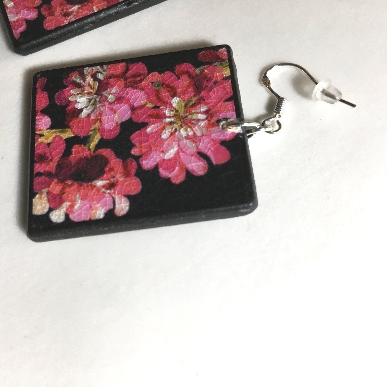 Museum-Inspired Sustainable Earrings Mary Delany, floral earrings, sustaiable gift. Obljewellery