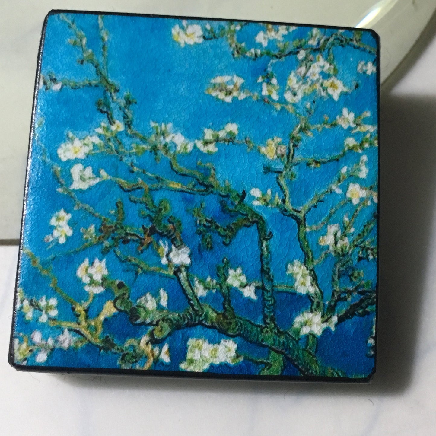 Turquoise Art Brooch. Van Gogh Jewellery. Art Gift
