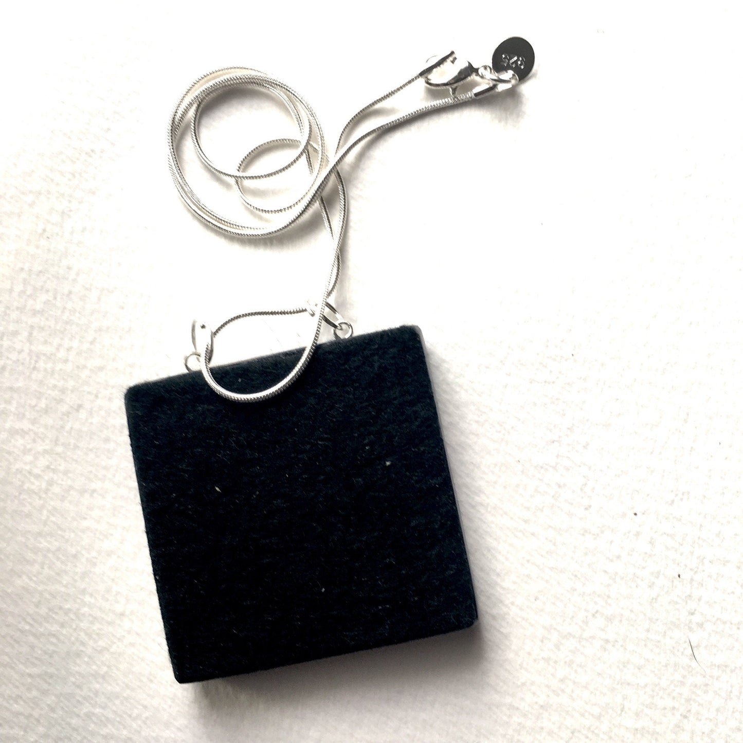 Museum-Inspired Sustainable Necklace Personalized Necklace,Leonardo da Vinci -Inspirational Gift- Square Choker. Obljewellery