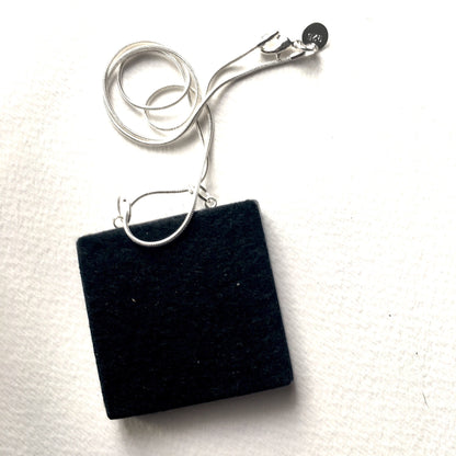 Museum-Inspired Sustainable Necklace Personalized Necklace,Leonardo da Vinci -Inspirational Gift- Square Choker. Obljewellery