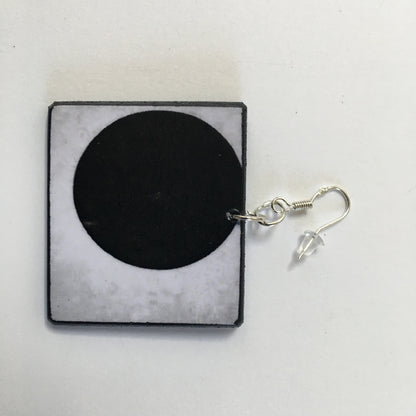 Museum-Inspired Sustainable Earrings Kazimir Malevic. geometric, minimalist, aesthetic earrings. Obljewellery