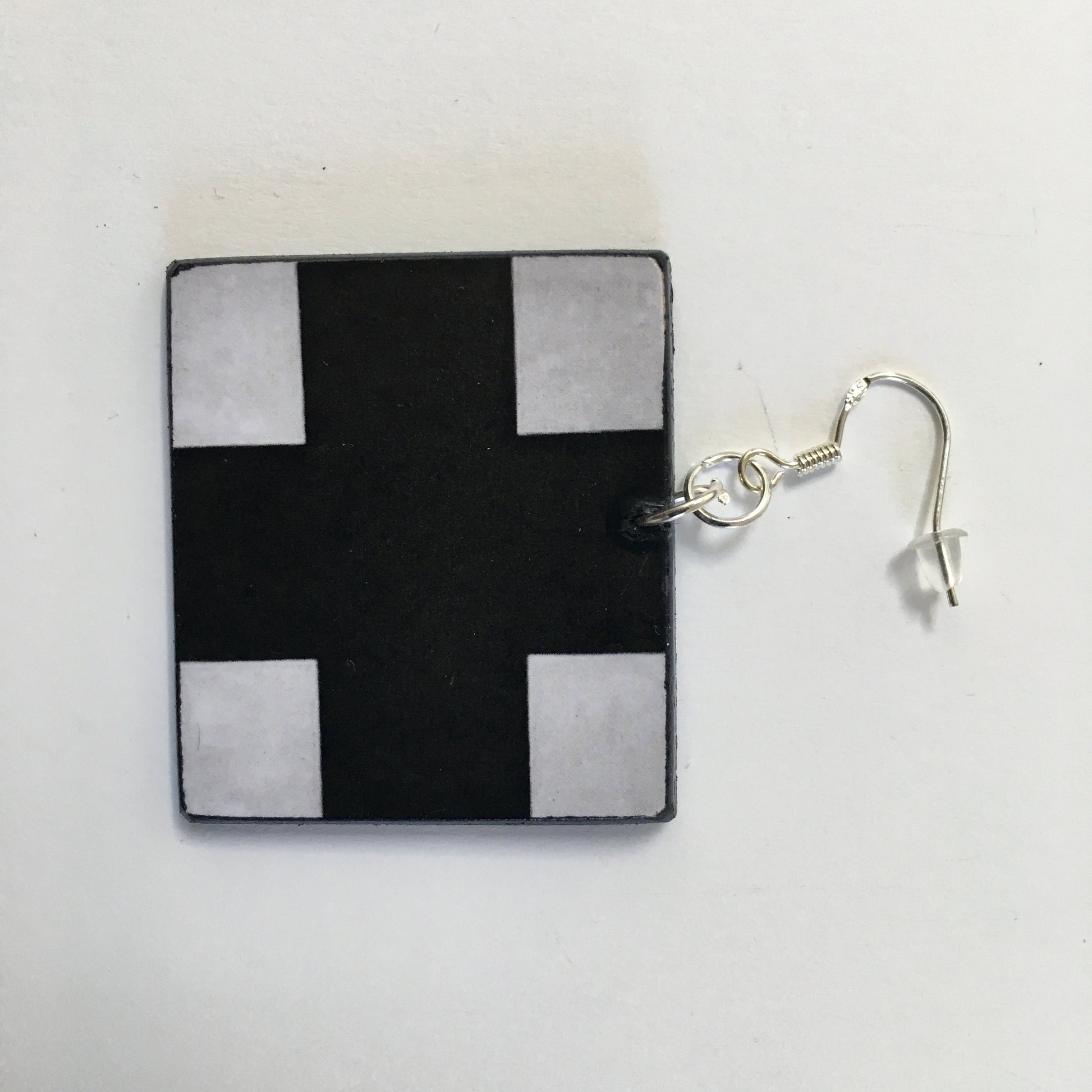 Museum-Inspired Sustainable Earrings Kazimir Malevic. geometric, minimalist, aesthetic earrings. Obljewellery