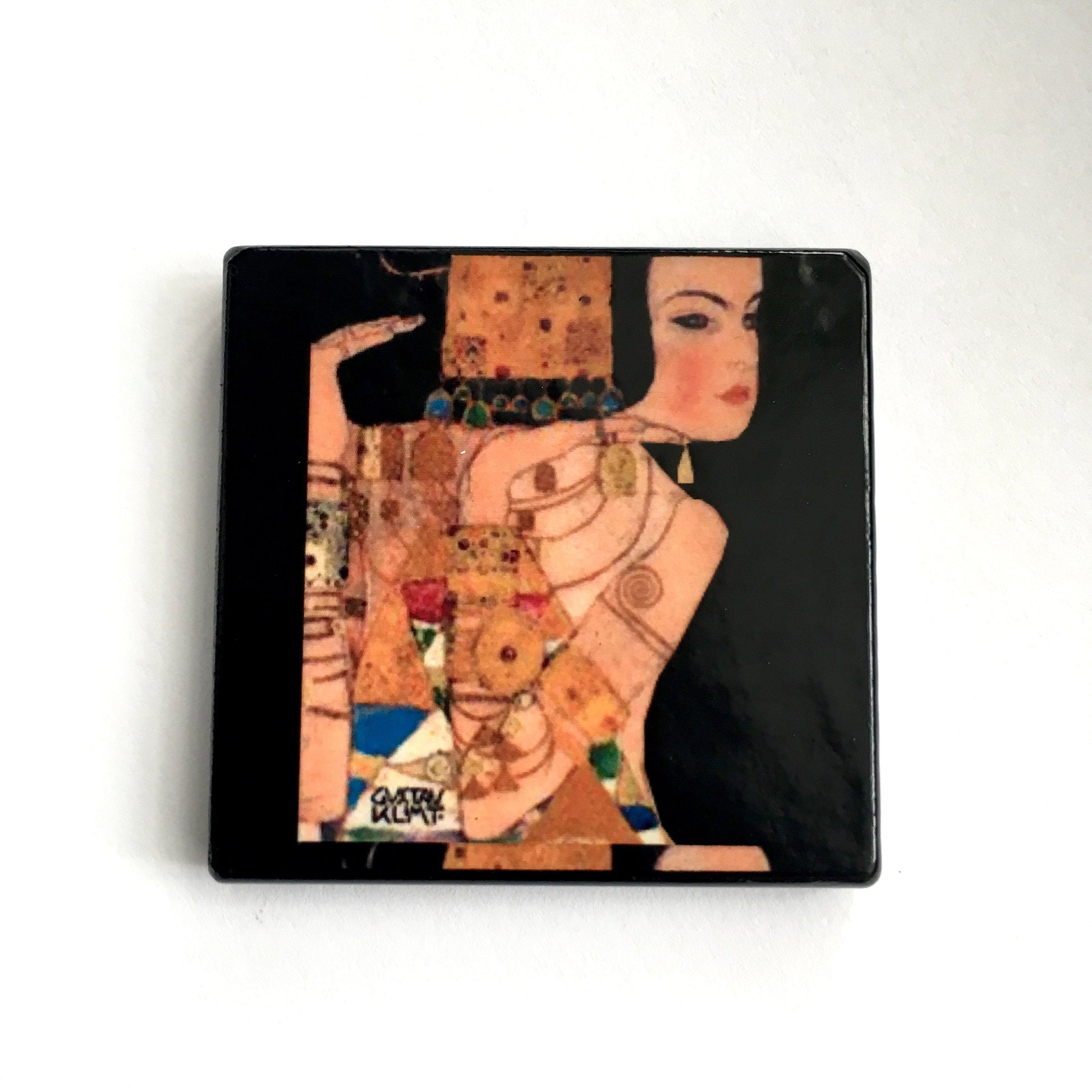 Museum-Inspired Sustainable Brooches Klimt art booch Obljewellery
