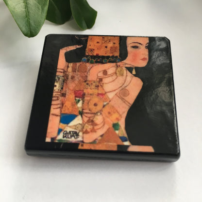 Museum-Inspired Sustainable Brooches Klimt art booch Obljewellery
